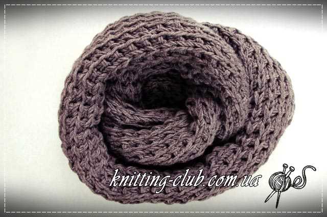 Вязаный шарф спицами - модный аксессуар для зимы